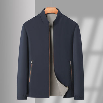 Men's Double-sided Stand Collar Casual Loose Windproof Jacket