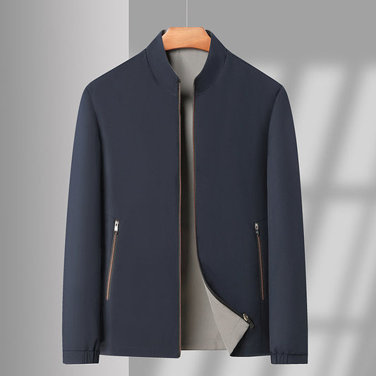 Men's Double-sided Stand Collar Casual Loose Windproof Jacket