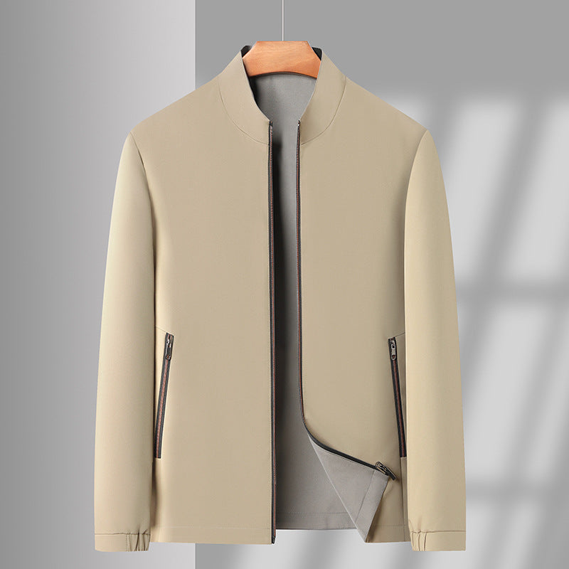 Men's Double-sided Stand Collar Casual Loose Windproof Jacket