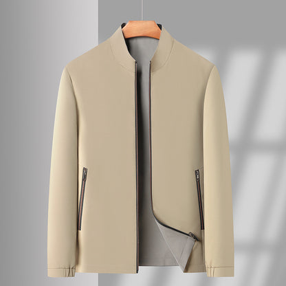Men's Double-sided Stand Collar Casual Loose Windproof Jacket