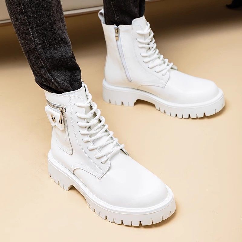 Bottes Martin pour homme en cuir – Chaussures montantes en cuir