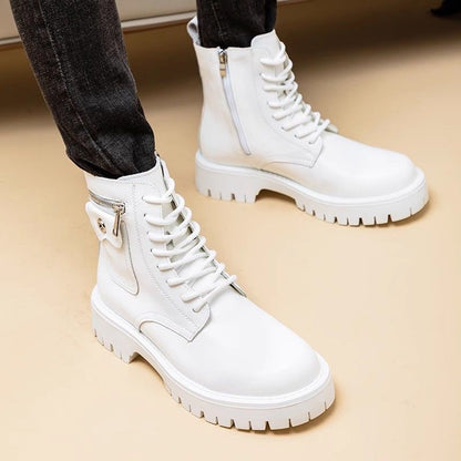 Bottes Martin pour homme en cuir – Chaussures montantes en cuir