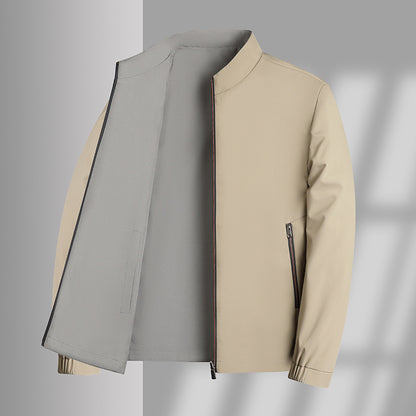 Men's Double-sided Stand Collar Casual Loose Windproof Jacket