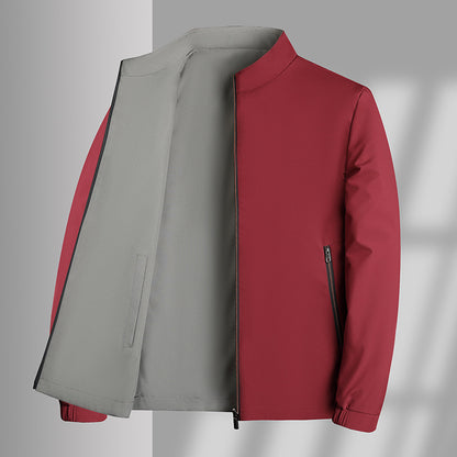 Men's Double-sided Stand Collar Casual Loose Windproof Jacket