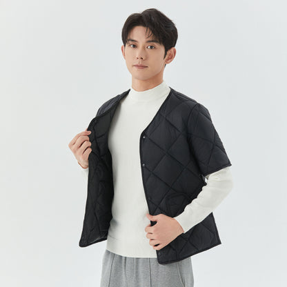 Short Sleeve Plus Velvet Thermal Home Wear Men's Cotton Jacket Top