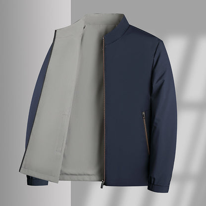 Men's Double-sided Stand Collar Casual Loose Windproof Jacket
