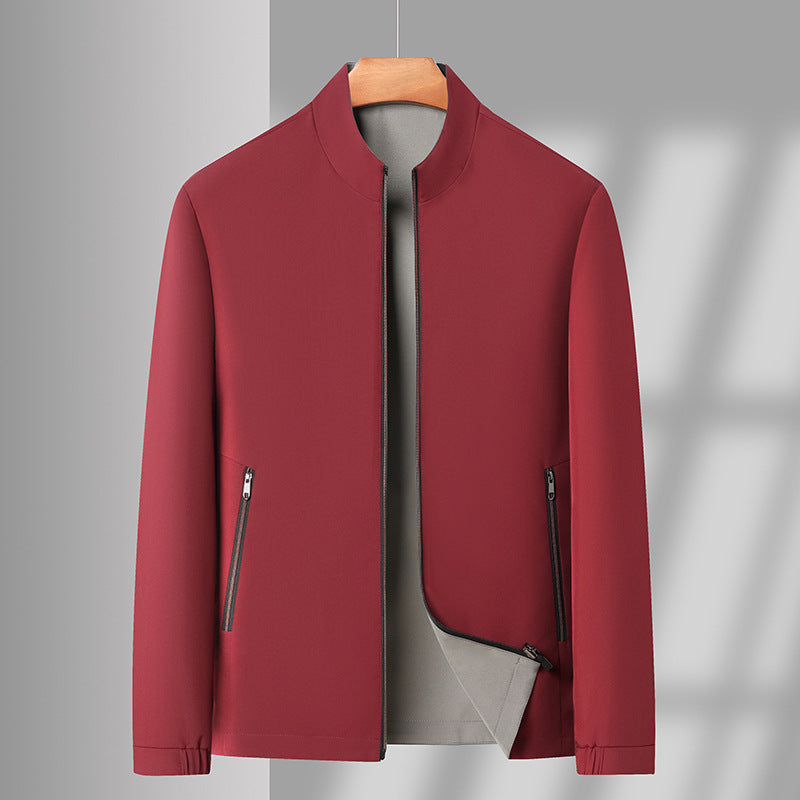Men's Double-sided Stand Collar Casual Loose Windproof Jacket