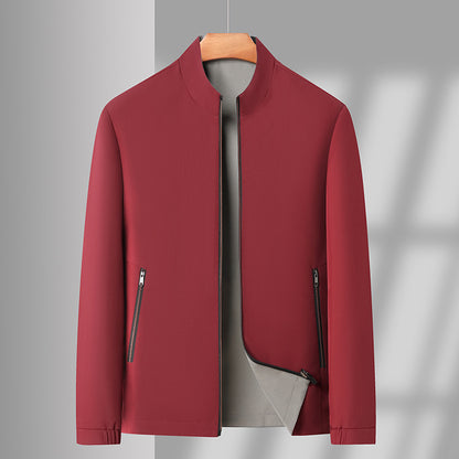 Men's Double-sided Stand Collar Casual Loose Windproof Jacket